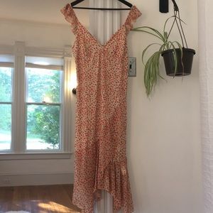 NWOT Zara Floral Ruffle Sleeve Dress